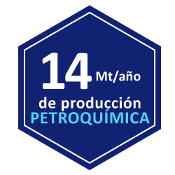 14 millones de toneladas producidas de petroquimica