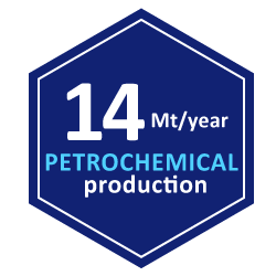 14 million tons of petrochemicals produced